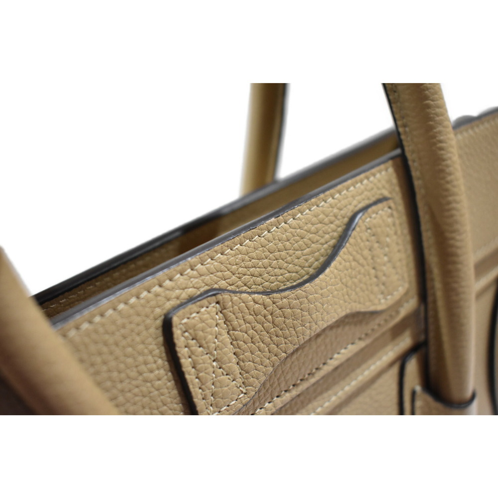 CELINE Luggage Shopper Beige Tan Leather Handbag Bag - Picture 7 of 7